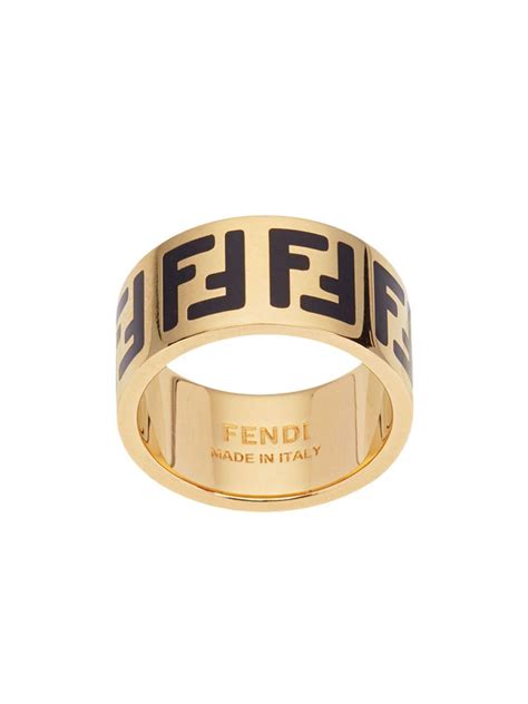 womens gold fendi ring|Fendi gold finish rings.